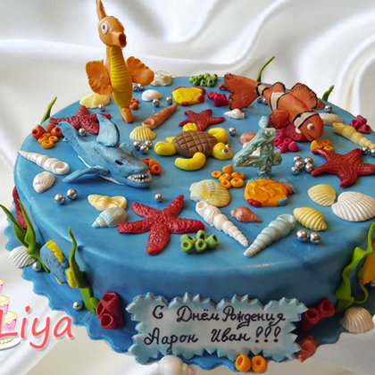 Торт с шокол бисквитом и сливочным кремом с вареной сгущенкой 3 кг