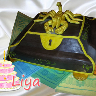 т. со сливочным кремом и вареной сгущенкой и грецким орехом